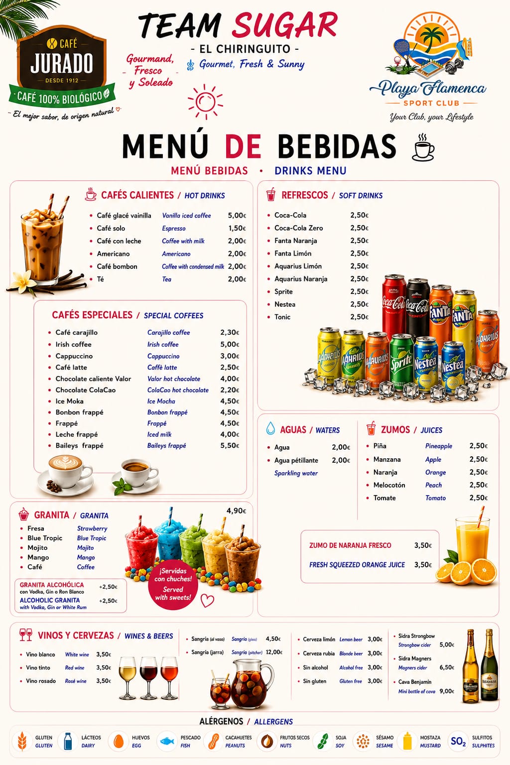 Açaí Menu